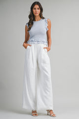 BRIANA FRILL KNIT TOP