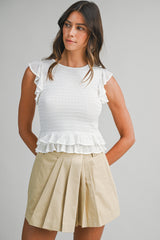 BRIANA FRILL KNIT TOP
