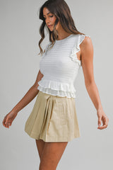 BRIANA FRILL KNIT TOP