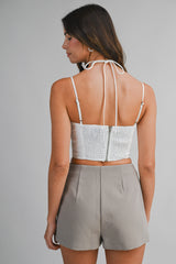 AVA LINEN BUSTIER CORSET TOP