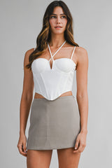 AVA LINEN BUSTIER CORSET TOP