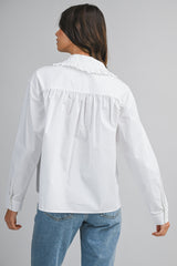 MALIA FRILL COLLAR DETAIL SHIRT