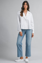 MALIA FRILL COLLAR DETAIL SHIRT