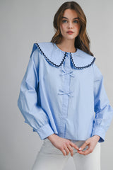 WISTERIA PETER PAN COLLAR BLOUSE