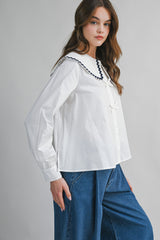 WISTERIA PETER PAN COLLAR BLOUSE