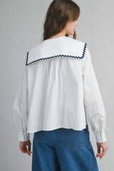 WISTERIA PETER PAN COLLAR BLOUSE