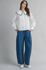 WISTERIA PETER PAN COLLAR BLOUSE