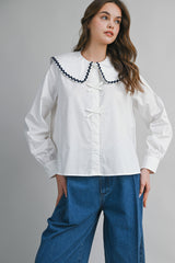 WISTERIA PETER PAN COLLAR BLOUSE