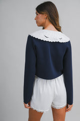 CAMILA DOUBLE BREAST KNIT TOP