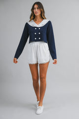 CAMILA DOUBLE BREAST KNIT TOP