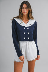 CAMILA DOUBLE BREAST KNIT TOP