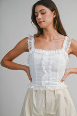 KATELYN LACE DETAIL STRAP TOP
