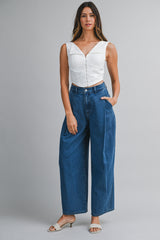 REESE EYELET CORSET LACE UP TOP