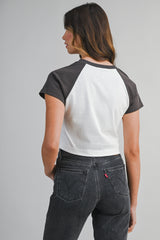 FRIDA GRAPHIC PRINTED RAGLAN T SHIRT