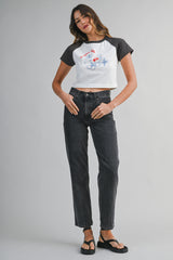 FRIDA GRAPHIC PRINTED RAGLAN T SHIRT