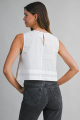 NEVAEH PLEATED SLEEVELESS TOP