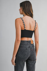 VIOLETA BOW DETAILED SHOULDER STRAP VEST