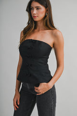 HAVEN BOW SNAP BUTTON TUBE TOP