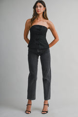 HAVEN BOW SNAP BUTTON TUBE TOP