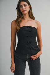 HAVEN BOW SNAP BUTTON TUBE TOP