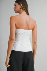 HAVEN BOW SNAP BUTTON TUBE TOP