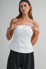 HAVEN BOW SNAP BUTTON TUBE TOP