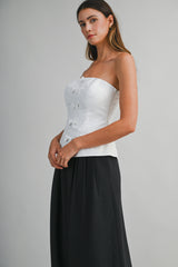 HAVEN BOW SNAP BUTTON TUBE TOP