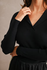 JANE KNITTED SAILOR COLLAR TOP