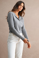 JANE KNITTED SAILOR COLLAR TOP