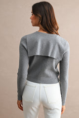 JANE KNITTED SAILOR COLLAR TOP