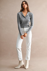 JANE KNITTED SAILOR COLLAR TOP