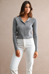 JANE KNITTED SAILOR COLLAR TOP