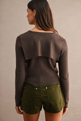 JANE KNITTED SAILOR COLLAR TOP