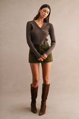 JANE KNITTED SAILOR COLLAR TOP