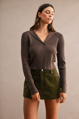 JANE KNITTED SAILOR COLLAR TOP