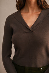 JANE KNITTED SAILOR COLLAR TOP