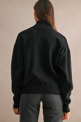 ERICA KNITTED HALF ZIP UP PULL OVER SWEATER TOP