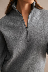 ERICA KNITTED HALF ZIP UP PULL OVER SWEATER TOP