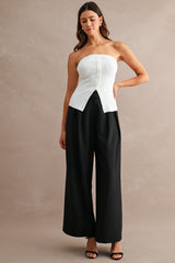 SURY RIBBED KNIT TUBE TOP