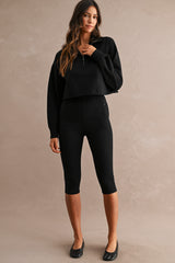 IMANI HALF ZIP UP SWEATER CROP TOP