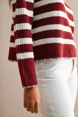 KARSYN STITCH DETAIL COLLAR SWEATER TOP
