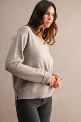 KAYLA V NECK PULL OVER SWEATER TOP