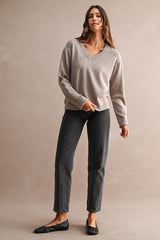 KAYLA V NECK PULL OVER SWEATER TOP