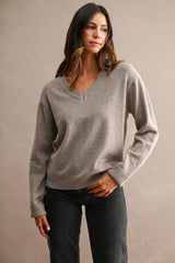KAYLA V NECK PULL OVER SWEATER TOP