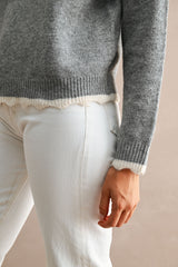 ARIEL TRIM DETAIL COLLAR KNITTED SWEATER