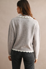 ARIEL TRIM DETAIL COLLAR KNITTED SWEATER