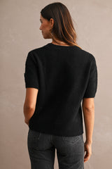 EMBER CONTRAST RIBBON DETAIL KNIT TOP