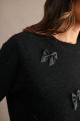 EMBER CONTRAST RIBBON DETAIL KNIT TOP