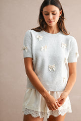 EMBER CONTRAST RIBBON DETAIL KNIT TOP