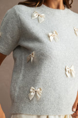 EMBER CONTRAST RIBBON DETAIL KNIT TOP